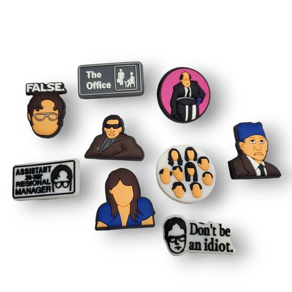 9 pc The Office Character Shoe Charms | Shoe Accessories - Picture 2 of 3